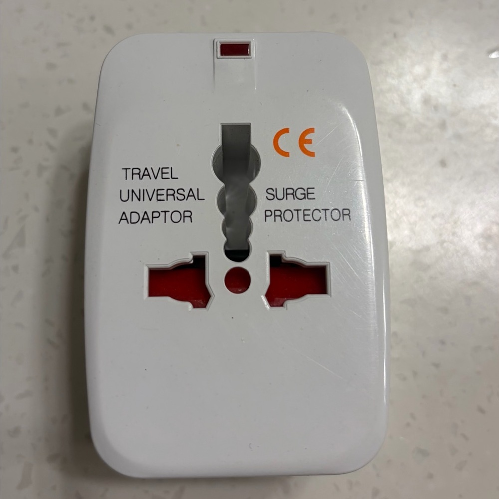 Universal Travel Adapter with Surge Protector - White